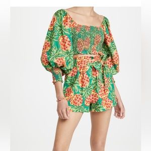 Farm Rio Pineapple Galore Paperbag Shorts